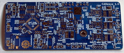 Front view of the CANesys PCB